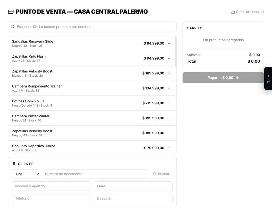 Punto de venta de ShopUp
