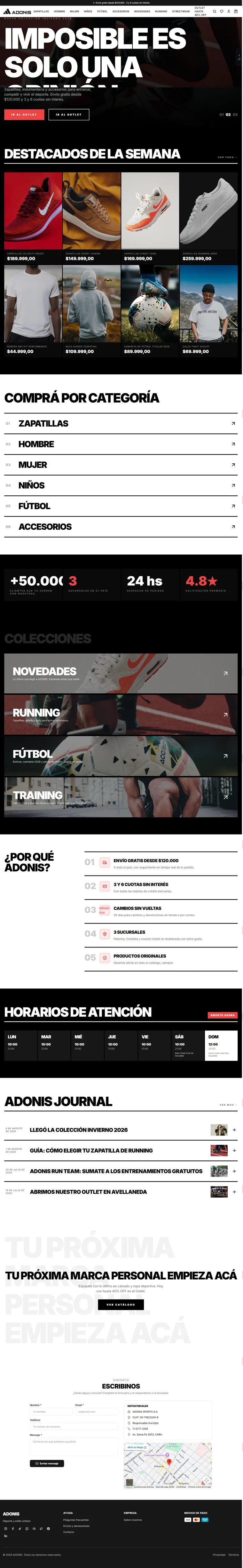 Tienda con la plantilla Bold de ShopUp