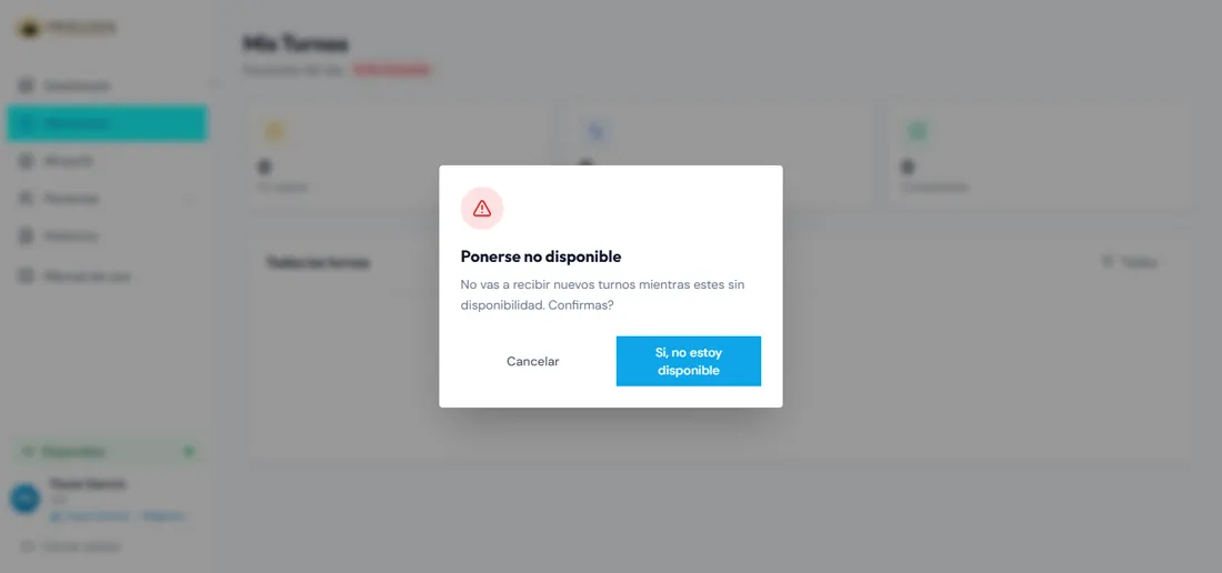 Estado del equipo: conectado y desconectado